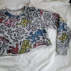 KEITH HARING x FOREVER 21 cropped sweatshirt